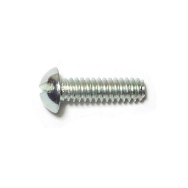 Midwest Fastener #6-32 x 1/2 in Slotted Round Machine Screw, Zinc Plated Steel, 60 PK 62002 - main